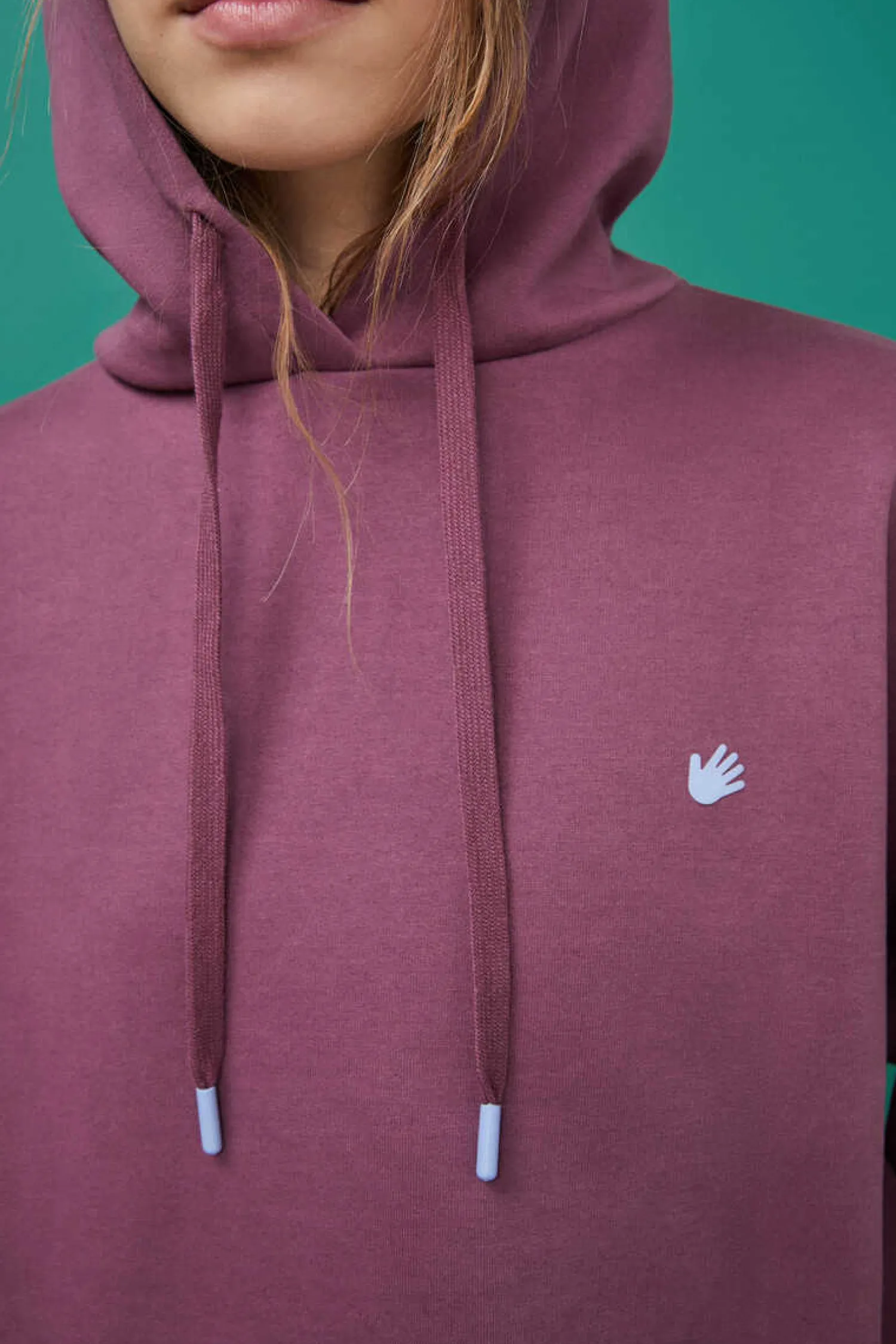 HI&BYE Sweatshirts-Sweatshirt Capuz Felpa Bordeaux Logo