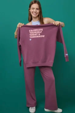 HI&BYE Sweatshirts-Sweatshirt Capuz Felpa Bordeaux Logo