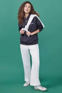 HI&BYE Sweatshirts-Sweatshirt Capuz Felpa Preta Logo Multicolor