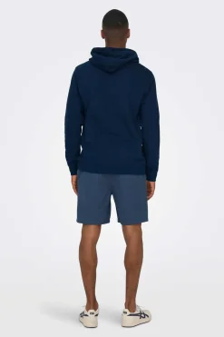 Only & Sons Sweatshirt Com Capuz Marinho Discount
