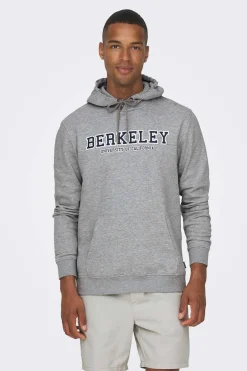 Only & Sons Sweatshirt Com Capuz Cinza