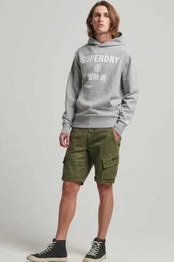 Superdry Sweatshirt Com Capuz Code Core Sport Cinza Outlet