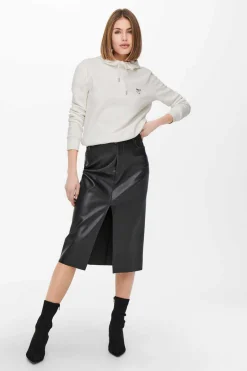 Only Sweatshirts-Sweatshirt Com Capuz E Estampado Frontal.