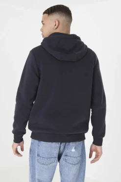 Brave Soul Sweatshirt Com Capuz E Print Marinho