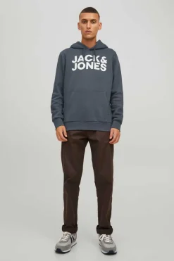Jack & Jones Sweatshirt Com Capuz Logo Azulado Hot