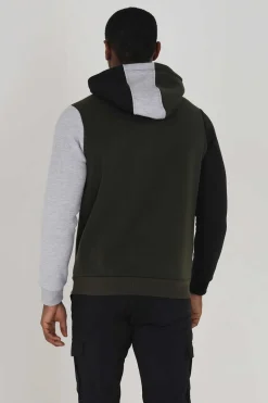 Brave Soul Sweatshirt Com Capuz Tricolorida Natural Clearance