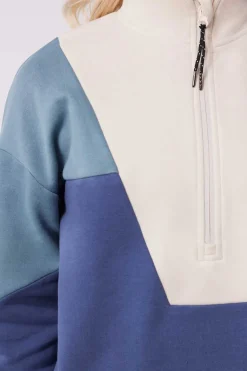 Dash and Stars Sweatshirts-Sweatshirt Com Fecho-Eclair De Algodao Tricolor