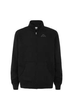 Kappa Sweatshirt Com Fecho-Eclair Preto Online