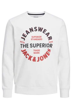 Jack & Jones Sweatshirt Com Gola Redonda Branco Outlet