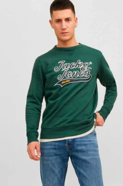 Jack & Jones Sweatshirt Com Gola Redonda Verde Best