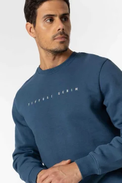 Tiffosi Sweatshirt Com Texto Bordado Gasolina Clearance