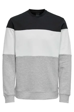 Only & Sons Sweatshirt Cor Block Branco Outlet