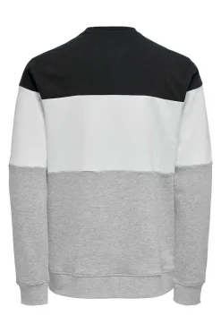 Only & Sons Sweatshirt Cor Block Branco Outlet