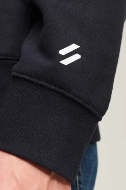 Superdry Sweatshirt De Corte Folgado Com Capuz E Fecho-Eclair Sportswear Marinho Clearance