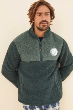 Women'secret Sweatshirt De La Para Homem Verde Hot