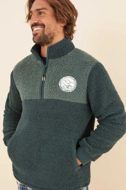 Women'secret Sweatshirt De La Para Homem Verde Hot