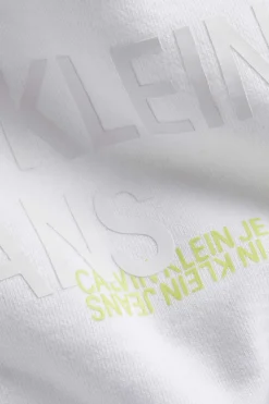 Calvin Klein Sweatshirt De Manga Comprida Com Capuz Branco Hot