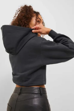 Jack & Jones Sweatshirts-Sweatshirt De Mulher Cropped Com Capuz