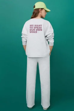 HI&BYE Sweatshirts-Sweatshirt Felpa Logo Manga