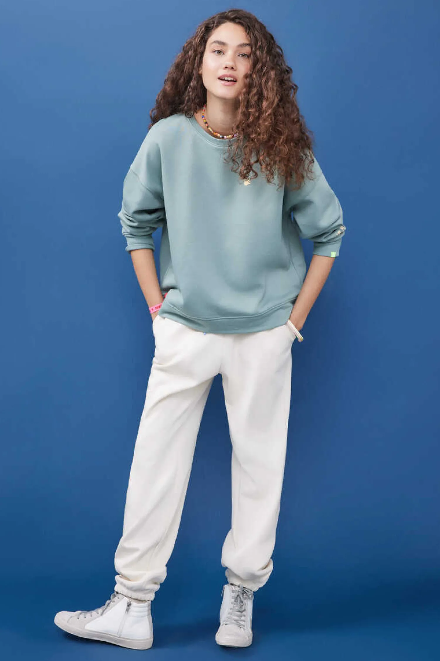 HI&BYE Sweatshirts-Sweatshirt Felpa Logo Manga