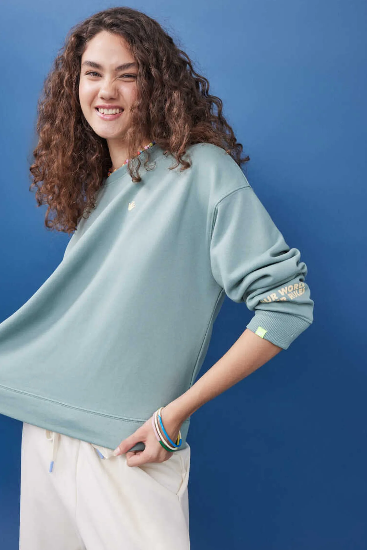 HI&BYE Sweatshirts-Sweatshirt Felpa Logo Manga