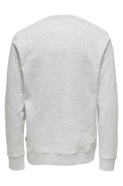 Only & Sons Sweatshirt Foto Estampada Cinza Sale