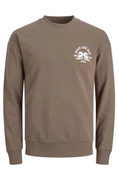 Jack & Jones Sweatshirt Gola Redonda Cinza Clearance