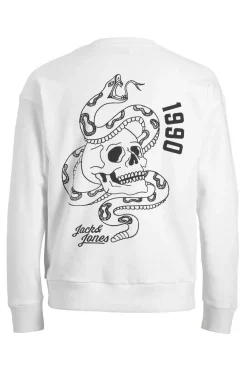 Jack & Jones Sweatshirt Gola Redonda Branco Clearance