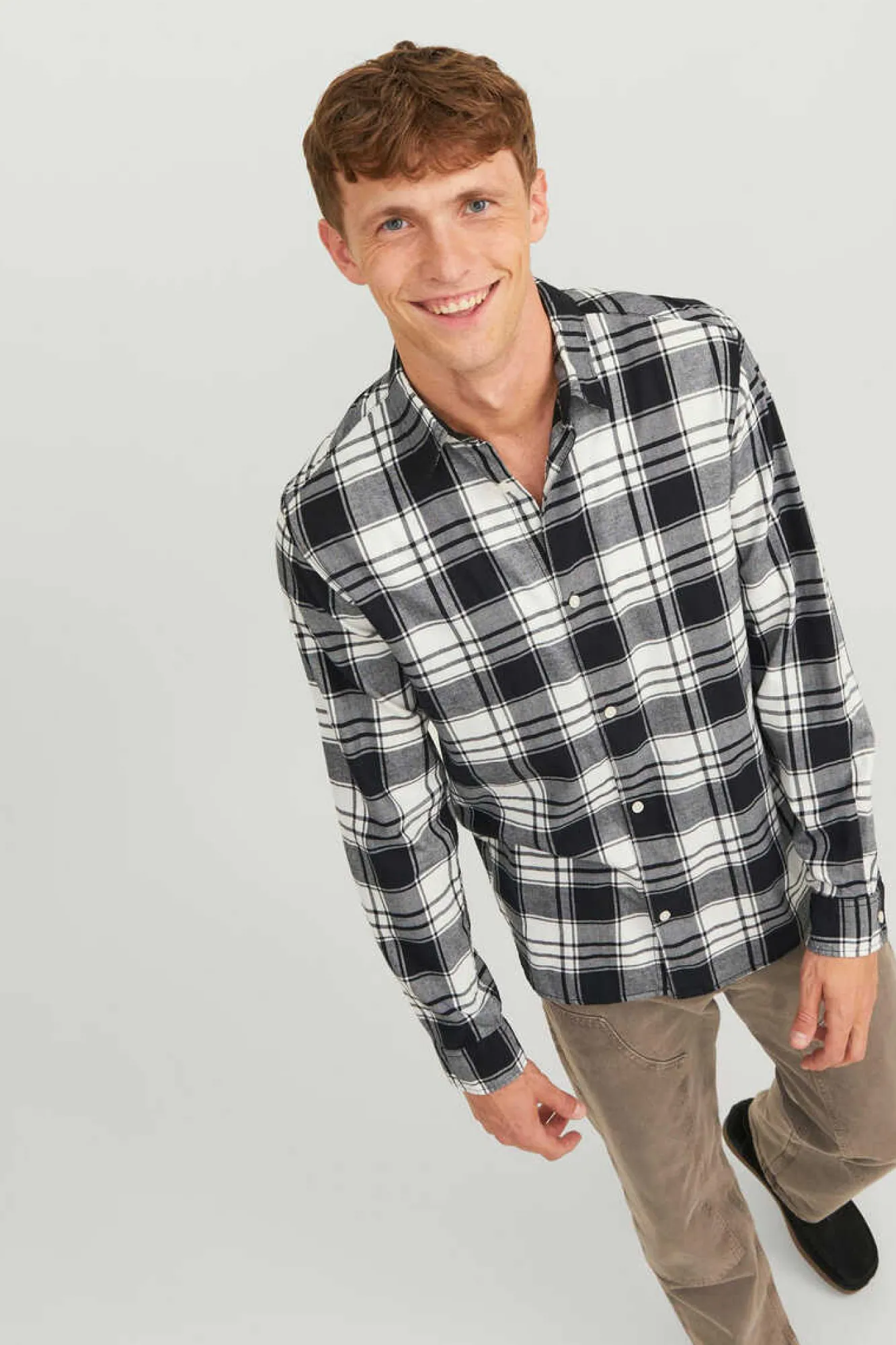 Jack & Jones Sweatshirt Gola Redonda Basica Plus Branco Outlet