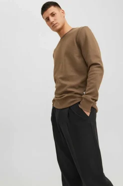 Jack & Jones Sweatshirt Gola Redonda Lisa Cru Discount