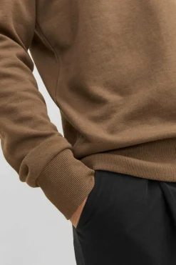 Jack & Jones Sweatshirt Gola Redonda Lisa Cru Discount