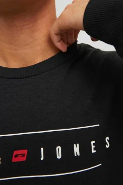 Jack & Jones Sweatshirt Logo Preto Discount