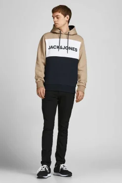 Jack & Jones Sweatshirt Logo Cor Block Beige