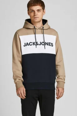 Jack & Jones Sweatshirt Logo Cor Block Beige