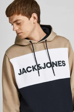Jack & Jones Sweatshirt Logo Cor Block Beige