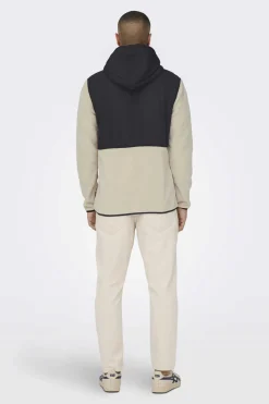 Only & Sons Sweatshirt Tecido Forro Polar Cinza New