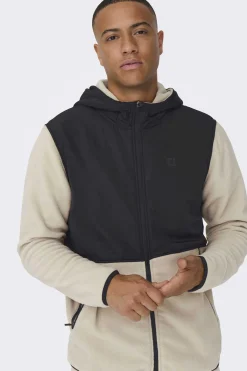 Only & Sons Sweatshirt Tecido Forro Polar Cinza New