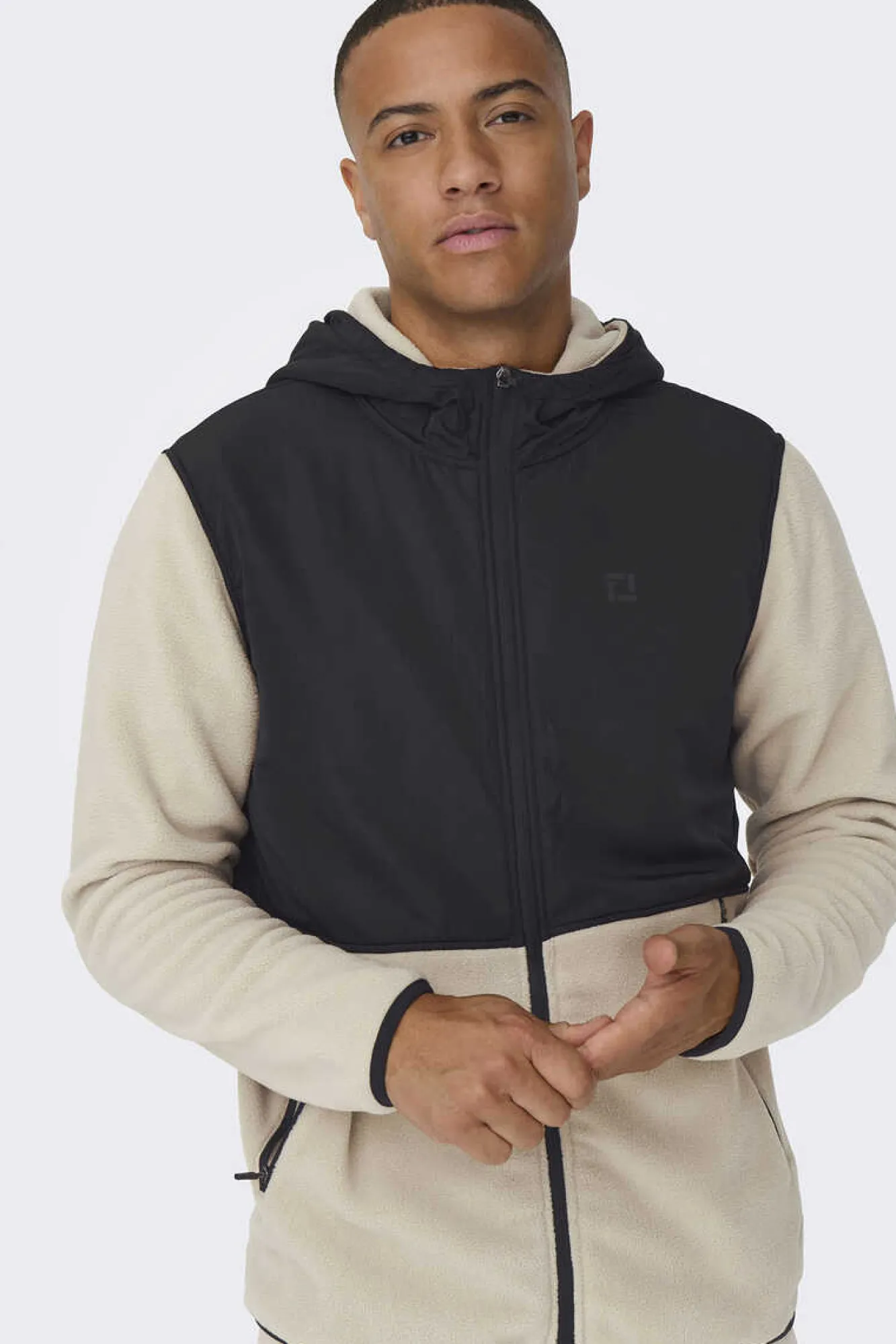 Only & Sons Sweatshirt Tecido Forro Polar Cinza New