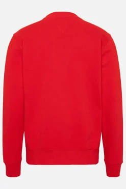 Tommy Jeans Sweatshirt Com Logo Vermelho Real New