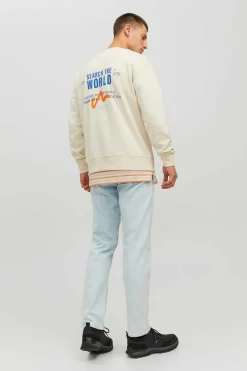 Jack & Jones Sweatshirts Corte Descontraido Gola Redonda Cinzento Sale