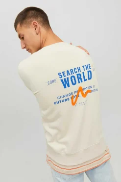 Jack & Jones Sweatshirts Corte Descontraido Gola Redonda Cinzento Sale