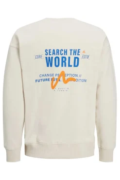 Jack & Jones Sweatshirts Corte Descontraido Gola Redonda Cinzento Sale