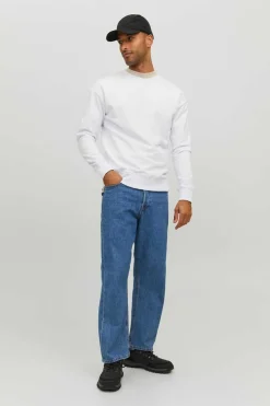 Jack & Jones Sweatshirts Corte Descontraido Gola Redonda Branco Best