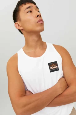 Jack & Jones Tampo Do Tanque Com Logotipo Branco Sale