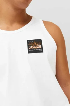 Jack & Jones Tampo Do Tanque Com Logotipo Branco Sale