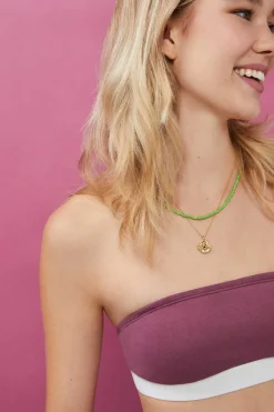 HI&BYE Roupa Interior-Top Bandeau Algodao Bordeaux