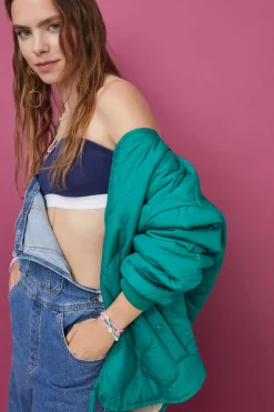 HI&BYE Roupa Interior-Top Bandeau Algodao Escuro