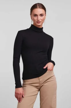 Pieces T-Shirts-Top Canelado