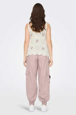 Only T-Shirts-Top De Crochet Flores