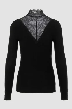 Pieces Camisas E Blusas-Top De Manga Comprida E Viscose